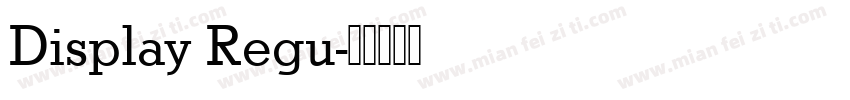Display Regu字体转换